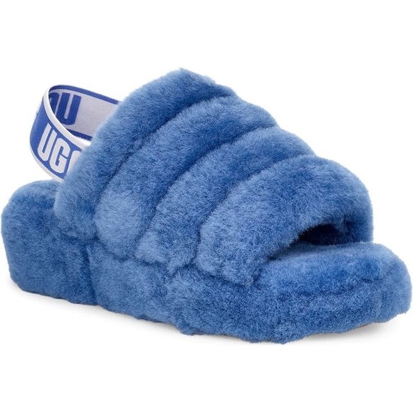 UGG Shoes - UGG Fluff Yeah Cornflower Blue Slippers Sandals SZ 8